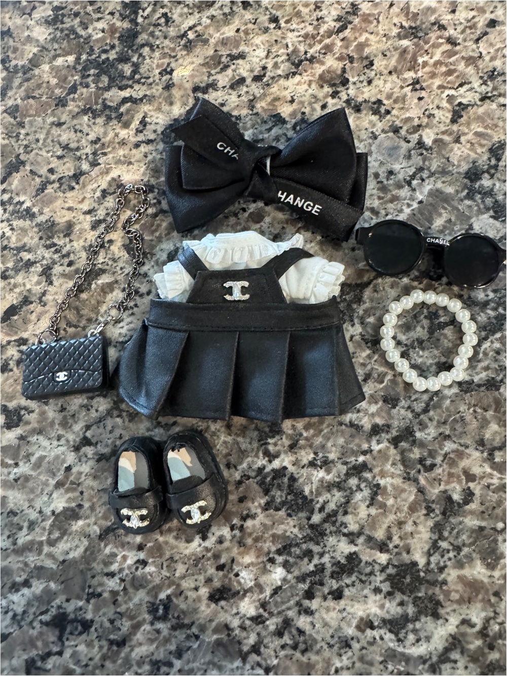 Chanel Labubu Chic Black Doll Outfit Set with Accessories